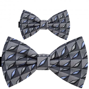 Set papioane tată fiu, gri, romburi bleu